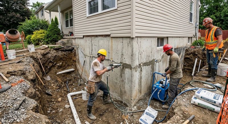 Cracked Foundation Repair in Jefferson, MD