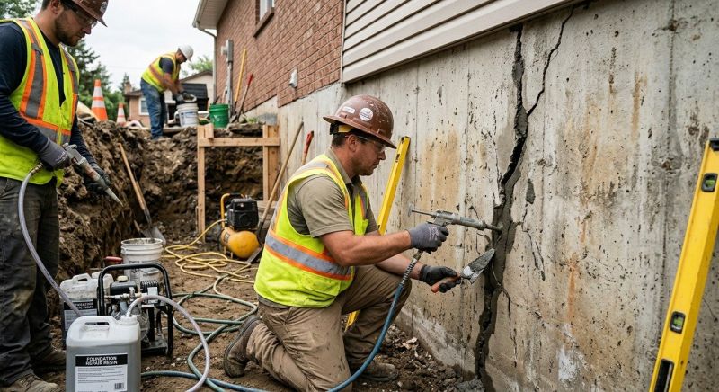 Cracked Foundation Repair in Jessup, MD