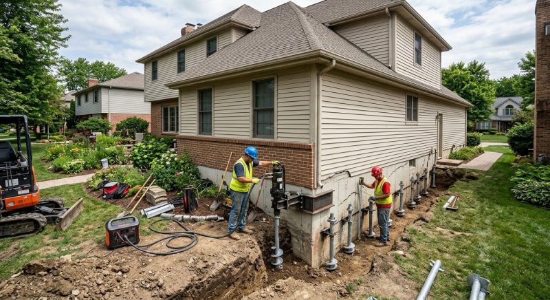 Helical Piers Installation in Germantown, MD