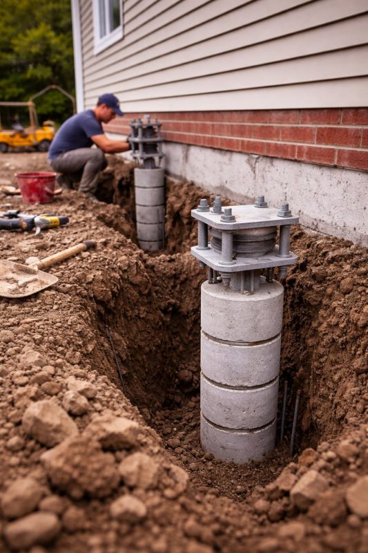 Helical Piers Installation in Germantown, MD