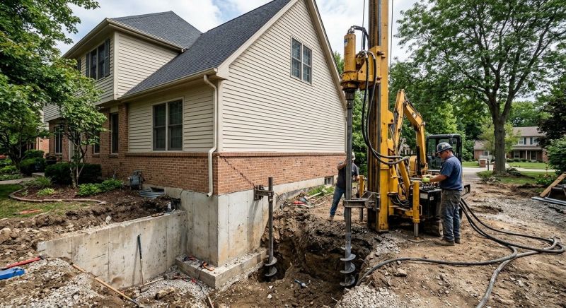 Helical Piers Installation in Germantown, MD