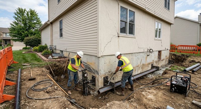Sinking Foundation Repair in Leesburg, VA