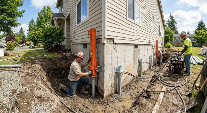 Sinking Foundation Repair in Lovettsville, VA