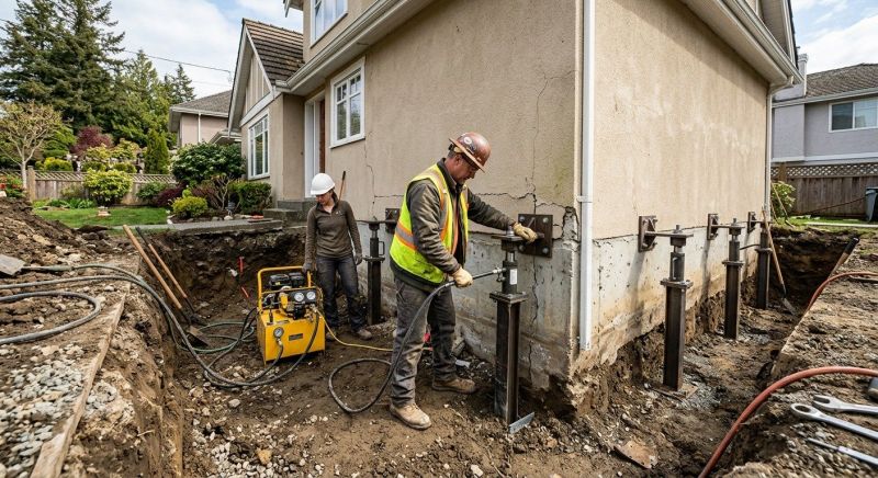 Sinking Foundation Repair in Takoma Park, MD