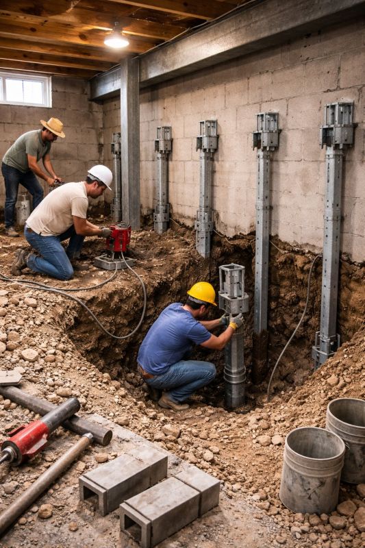 Structural Underpinning in Germantown, MD
